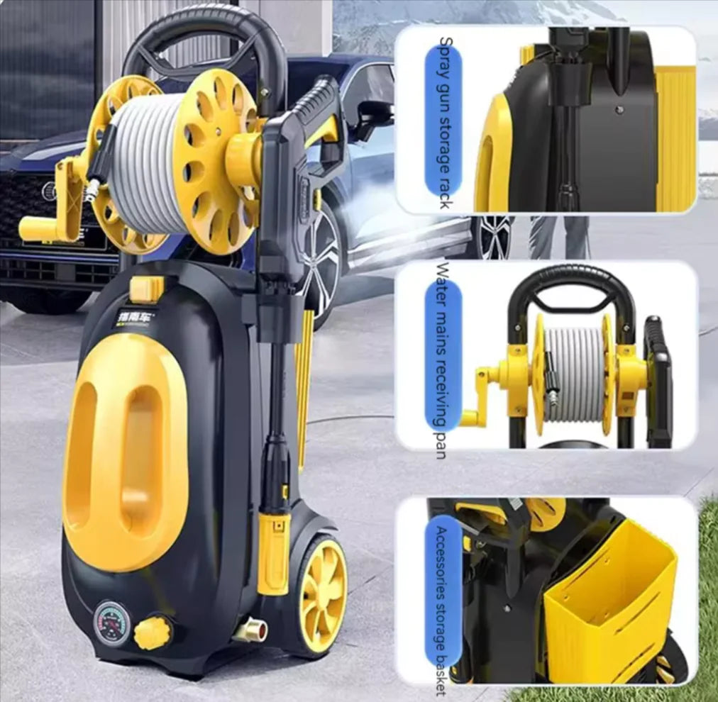 Ultimate HydroClean 220V Fully Automatic High-Pressure Car Wash System - Effortless Home Cleaning Tool!